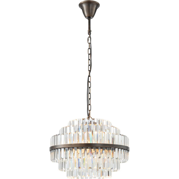 Evelyn Large 50cm 4 Light Chandelier Antique Brass
