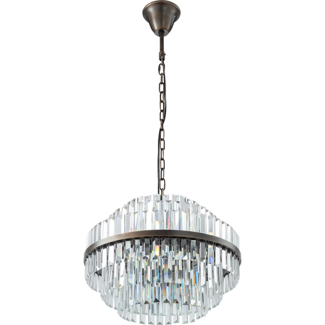 Evelyn Large 50cm 4 Light Chandelier Antique Brass