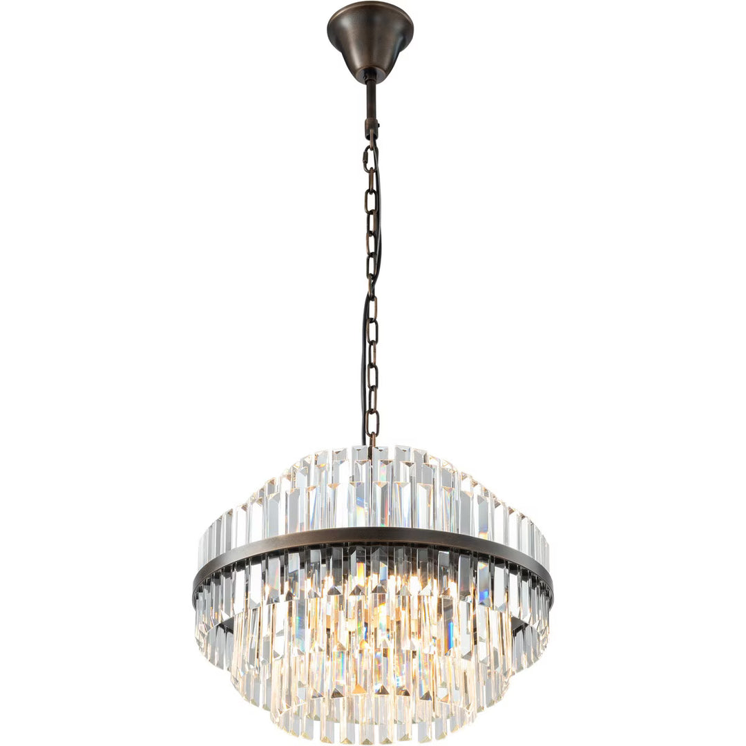 Evelyn Large 50cm 4 Light Chandelier Antique Brass