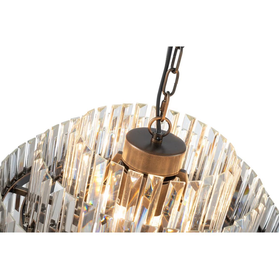 Evelyn Large 50cm 4 Light Chandelier Antique Brass