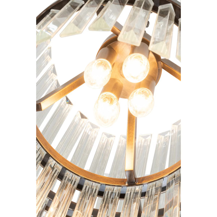 Evelyn Large 50cm 4 Light Chandelier Antique Brass
