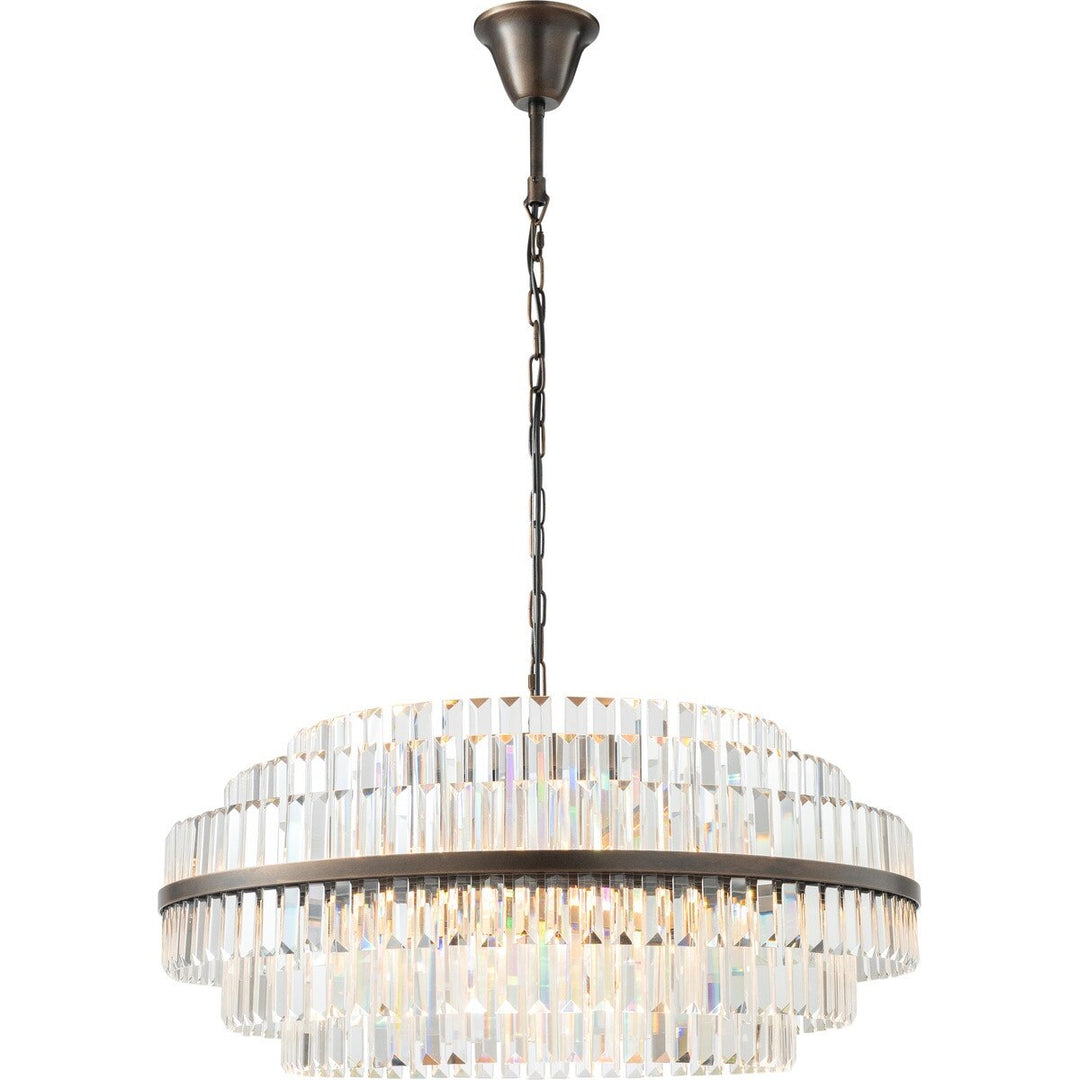 Evelyn Large 80cm 10 Light Chandelier Antique Brass Chandelier