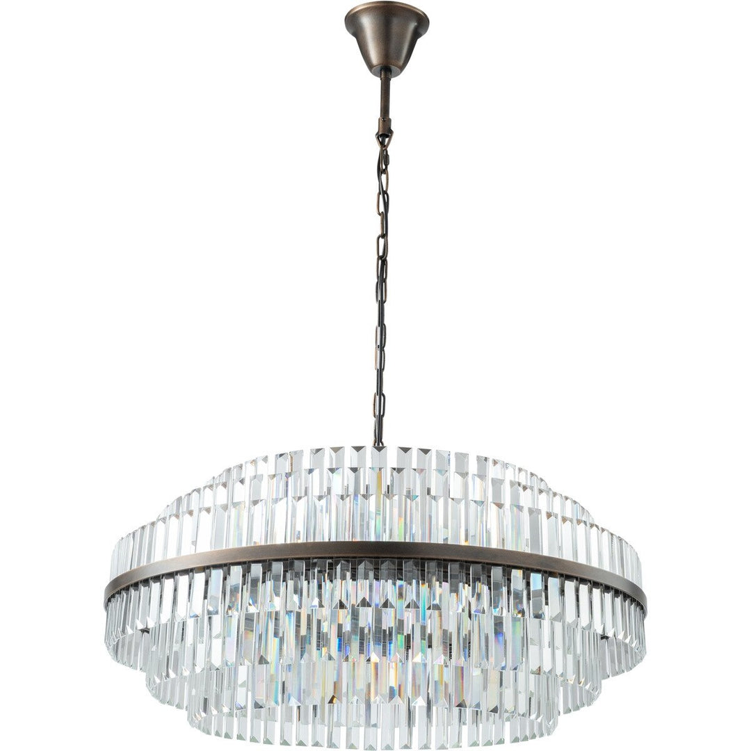 Evelyn Large 80cm 10 Light Chandelier Antique Brass Chandelier