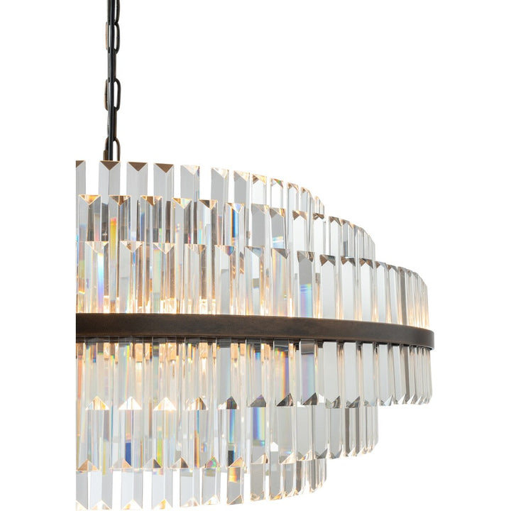 Evelyn Large 80cm 10 Light Chandelier Antique Brass Chandelier