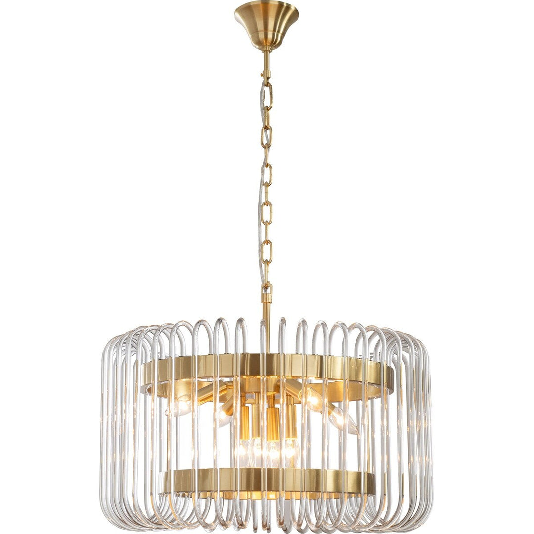 Collette 60cm 8 Light 1 Tier Chandelier Satin Brass Chandelier