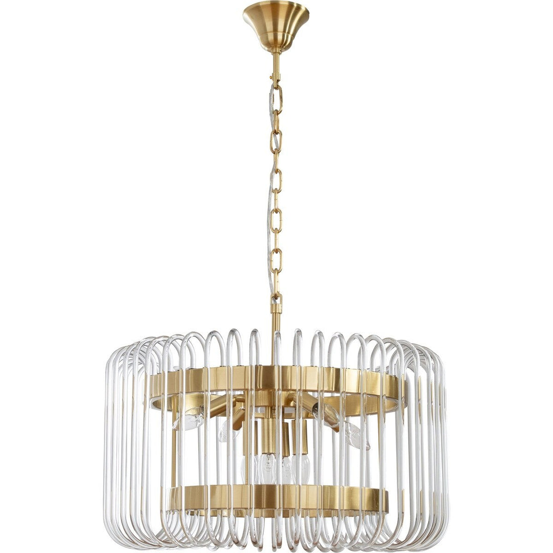 Collette 60cm 8 Light 1 Tier Chandelier Satin Brass Chandelier