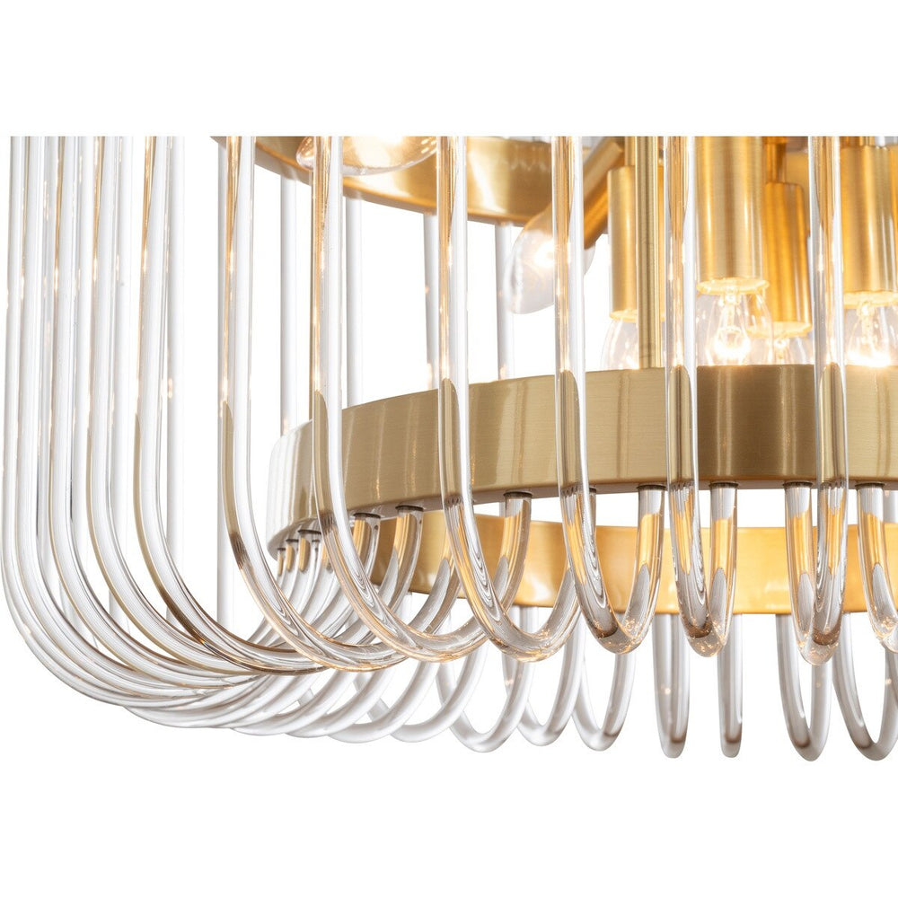 Collette 60cm 8 Light 1 Tier Chandelier Satin Brass Chandelier