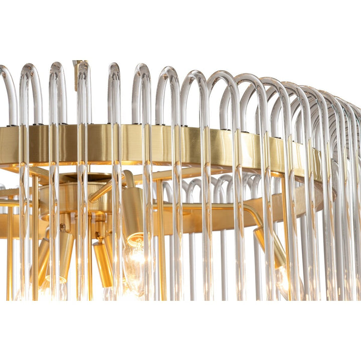Collette 80cm 13 Light 2 Tier Chandelier Satin Brass Chandelier