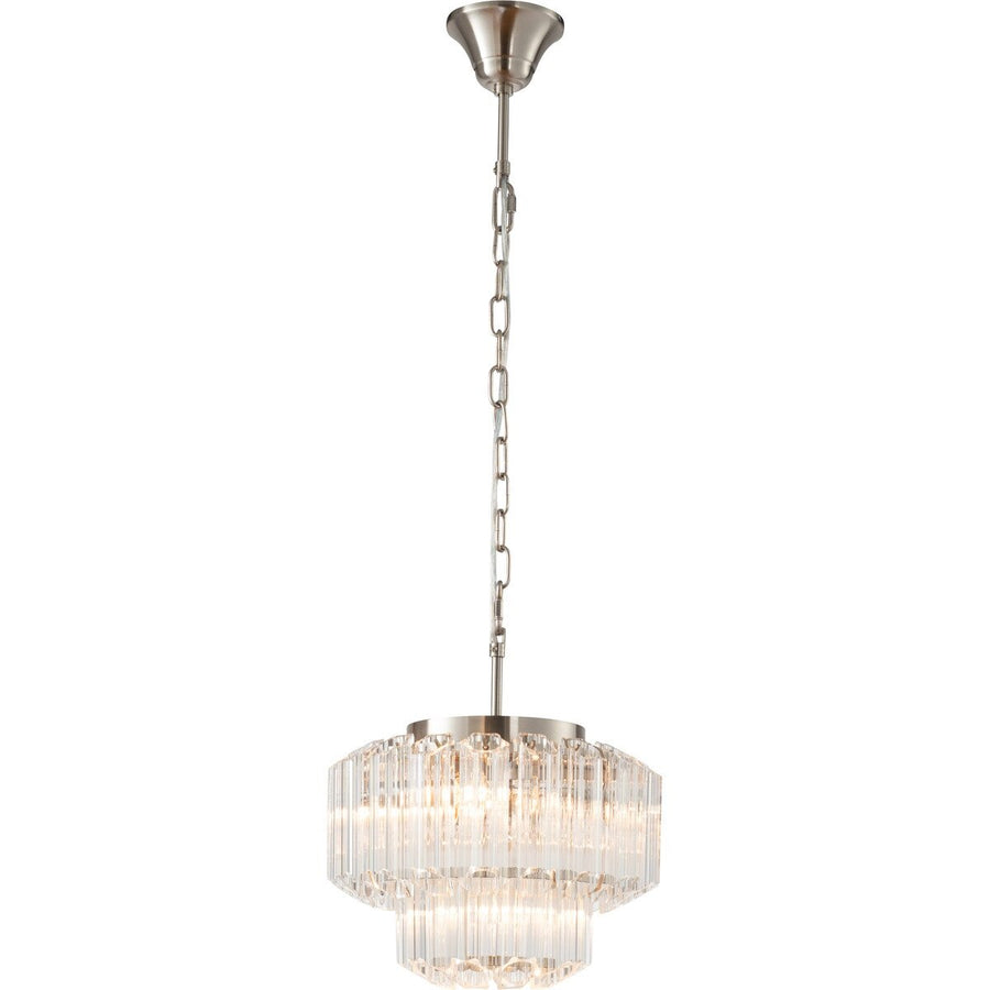 Calista Small 32cm 4 Light 2 Tier Chandelier Brushed Nickel Chandelier