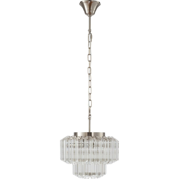 Calista Small 32cm 4 Light 2 Tier Chandelier Brushed Nickel Chandelier