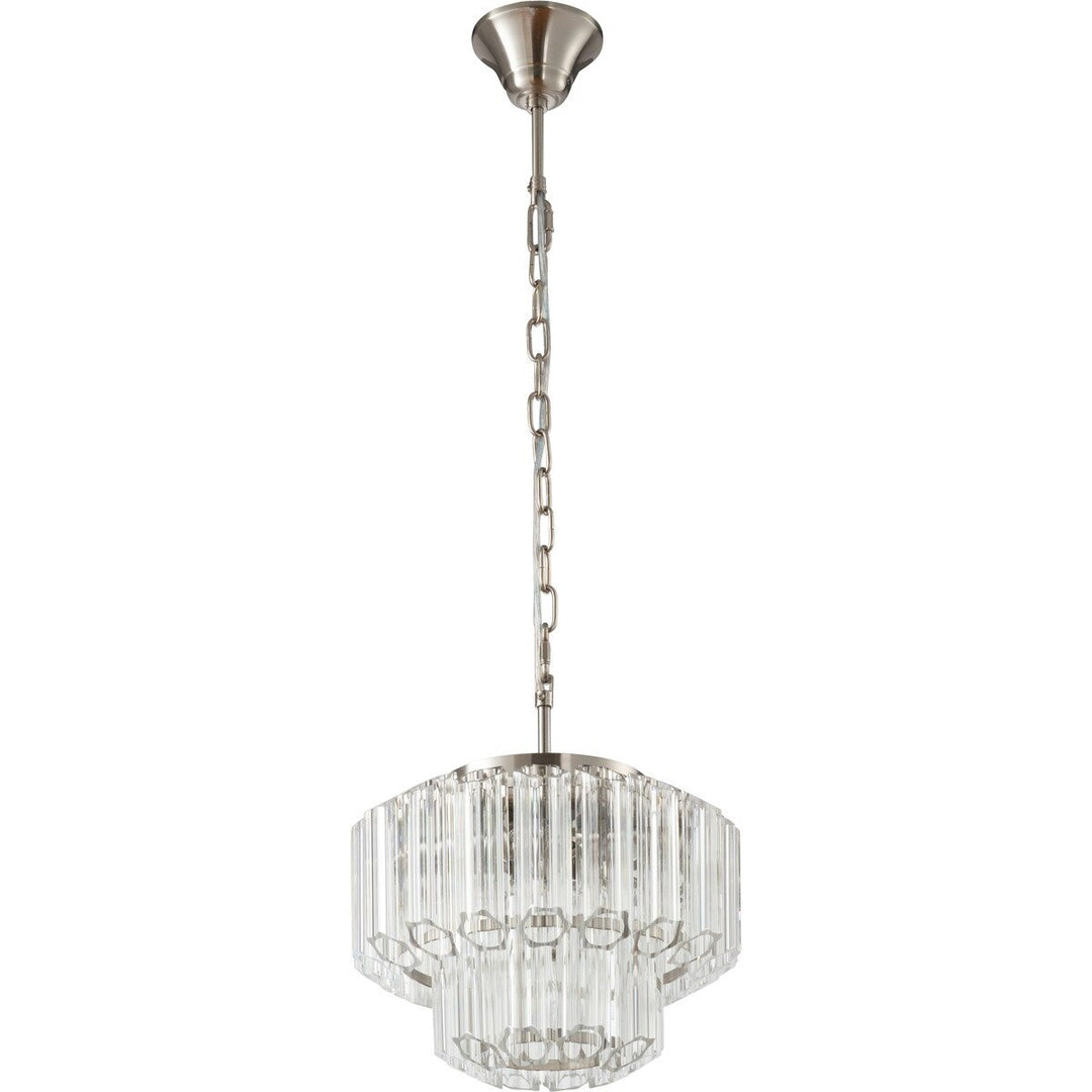 Calista Small 32cm 4 Light 2 Tier Chandelier Brushed Nickel Chandelier