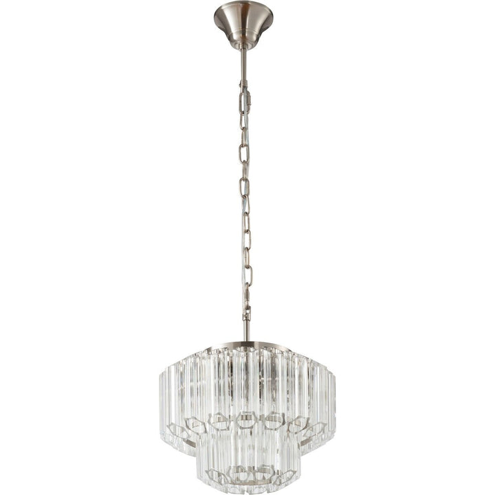 Calista Small 32cm 4 Light 2 Tier Chandelier Brushed Nickel Chandelier