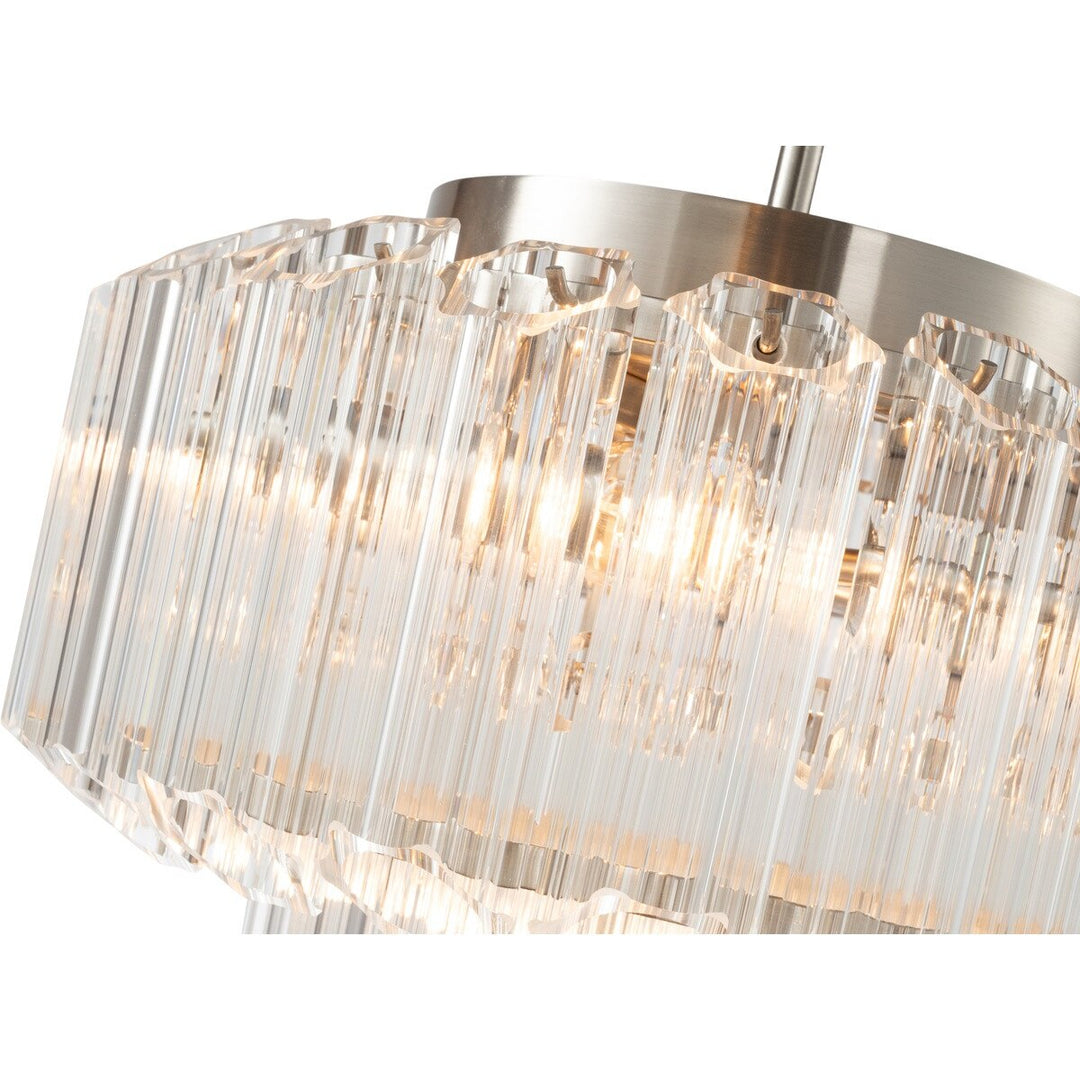 Calista Small 32cm 4 Light 2 Tier Chandelier Brushed Nickel Chandelier