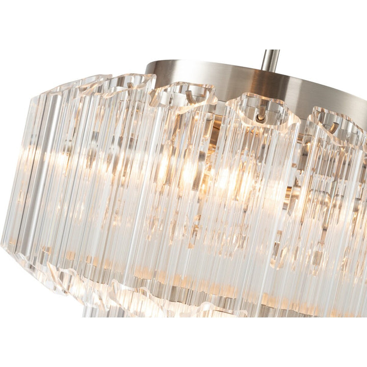 Calista Small 32cm 4 Light 2 Tier Chandelier Brushed Nickel Chandelier