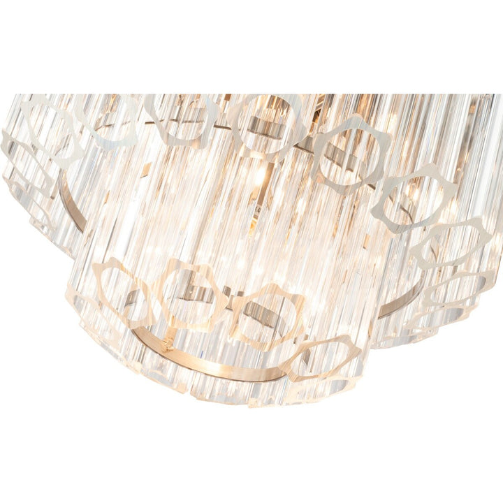 Calista Small 32cm 4 Light 2 Tier Chandelier Brushed Nickel Chandelier