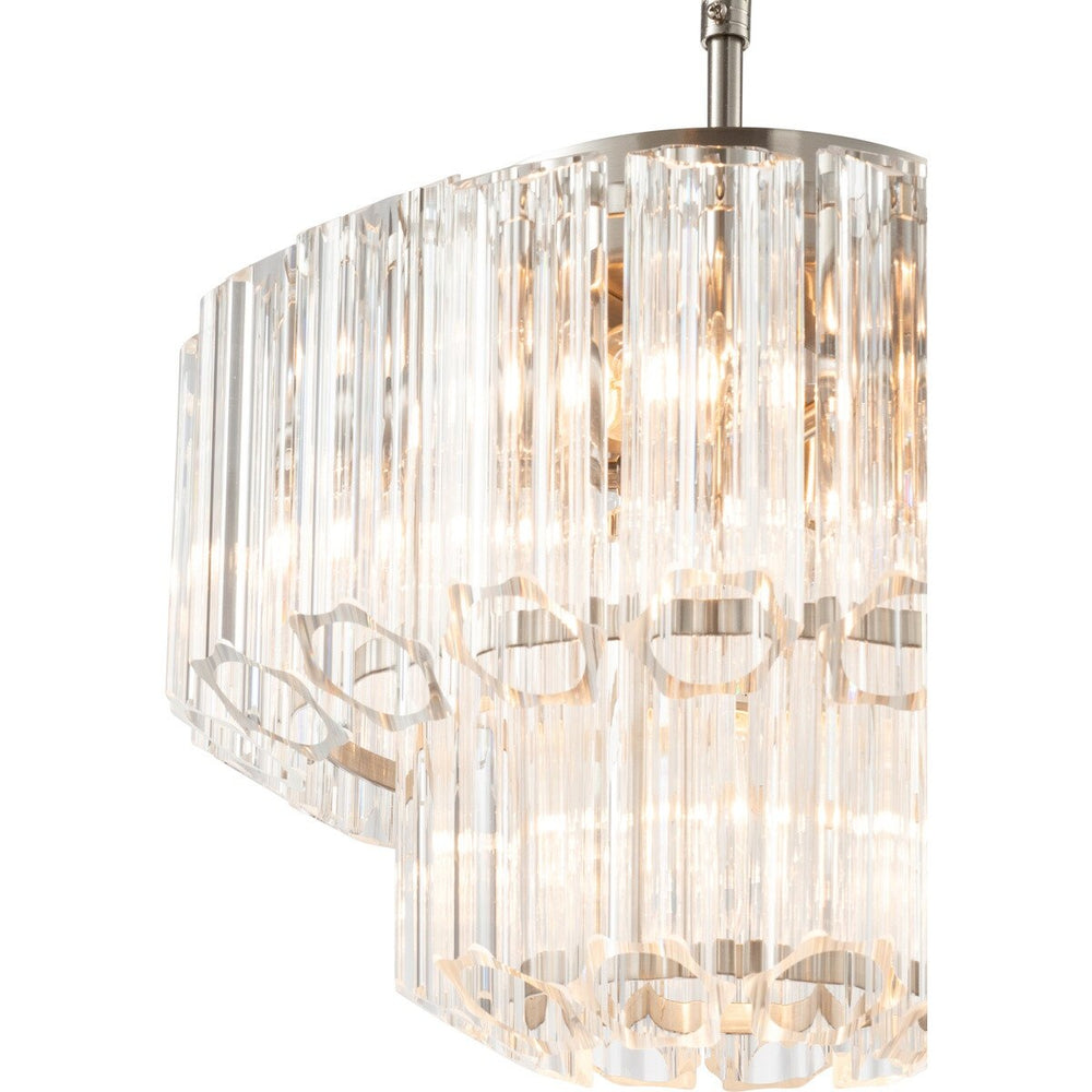 Calista Small 32cm 4 Light 2 Tier Chandelier Brushed Nickel Chandelier