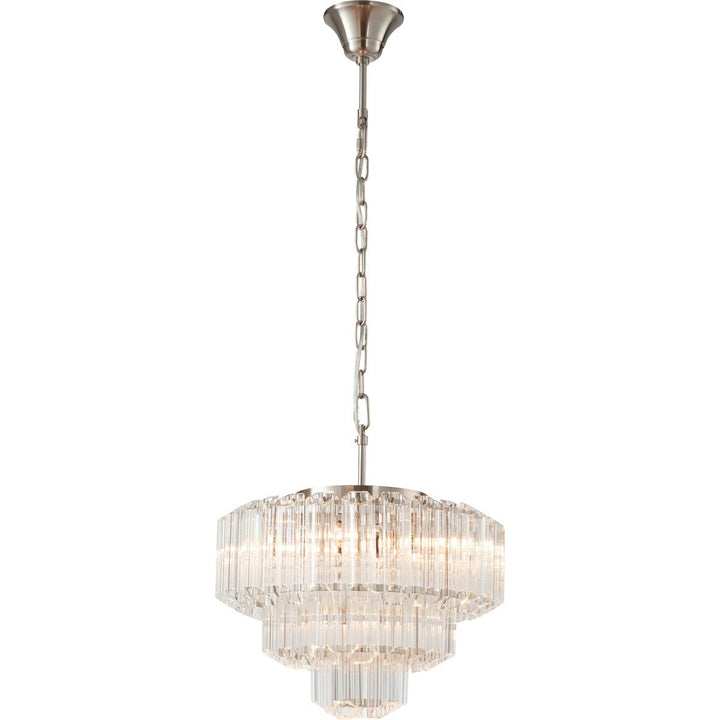 Calista Medium 42cm 5 Light 3 Tier Chandelier Brushed Nickel Chandelier