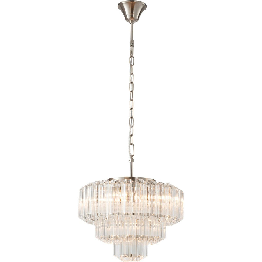 Calista Medium 42cm 5 Light 3 Tier Chandelier Brushed Nickel Chandelier
