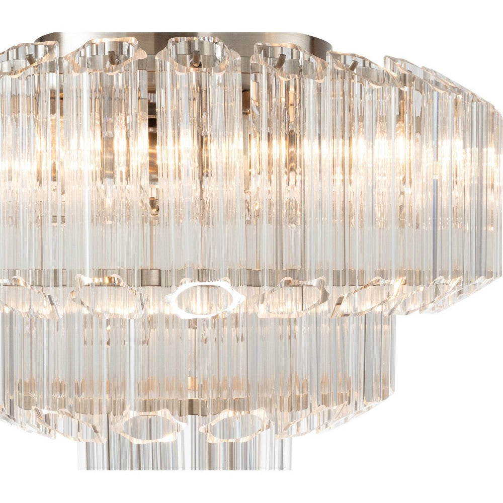 Calista Medium 42cm 5 Light 3 Tier Chandelier Brushed Nickel Chandelier