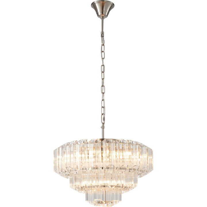 Calista Large 50cm 7 Light 3 Tier Chandelier Brushed Nickel Chandelier
