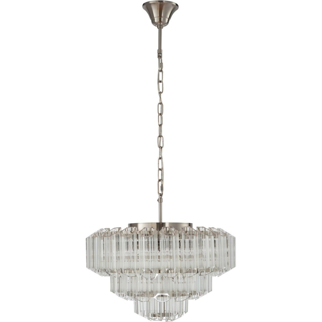 Calista Large 50cm 7 Light 3 Tier Chandelier Brushed Nickel Chandelier