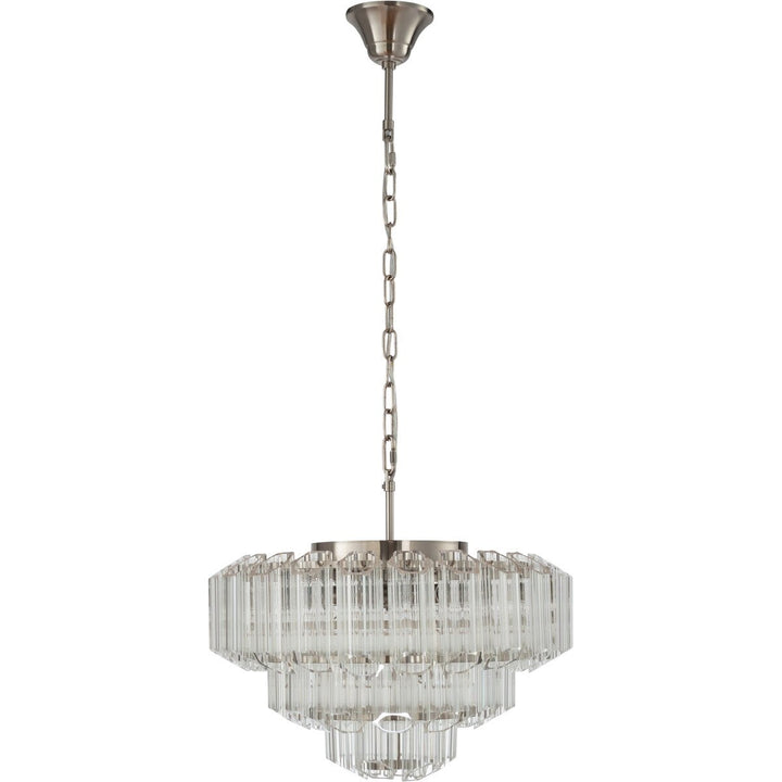 Calista Large 50cm 7 Light 3 Tier Chandelier Brushed Nickel Chandelier