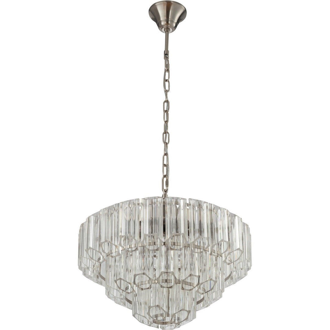 Calista Large 50cm 7 Light 3 Tier Chandelier Brushed Nickel Chandelier