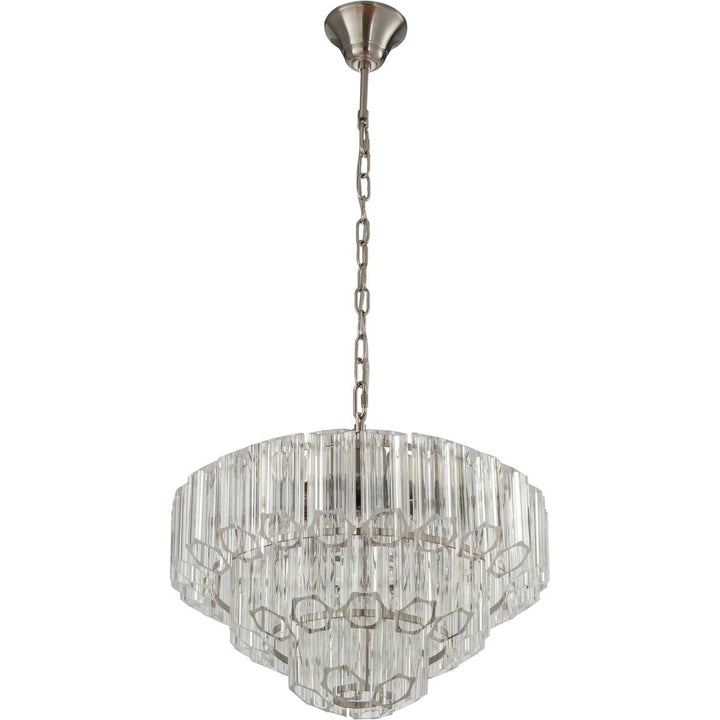 Calista Large 50cm 7 Light 3 Tier Chandelier Brushed Nickel Chandelier