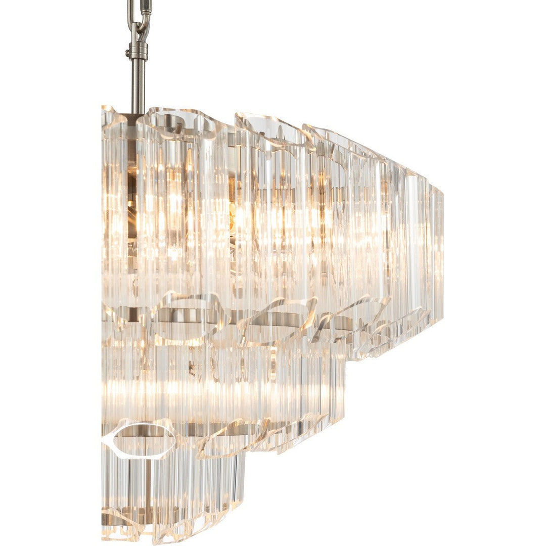 Calista Large 50cm 7 Light 3 Tier Chandelier Brushed Nickel Chandelier