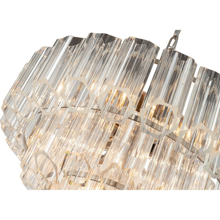 Calista Large 50cm 7 Light 3 Tier Chandelier Brushed Nickel Chandelier