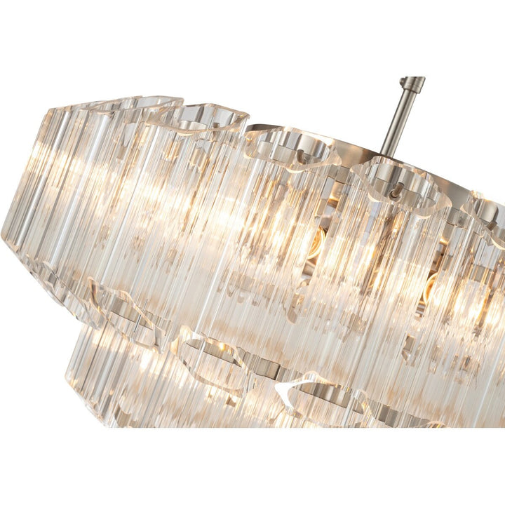 Calista Large 50cm 7 Light 3 Tier Chandelier Brushed Nickel Chandelier