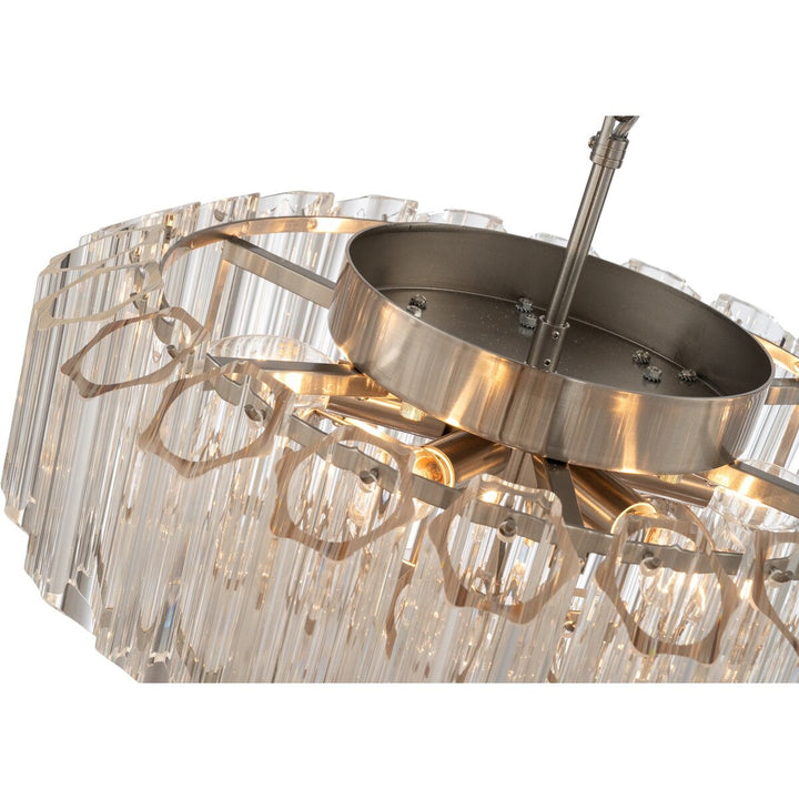 Calista Large 50cm 7 Light 3 Tier Chandelier Brushed Nickel Chandelier