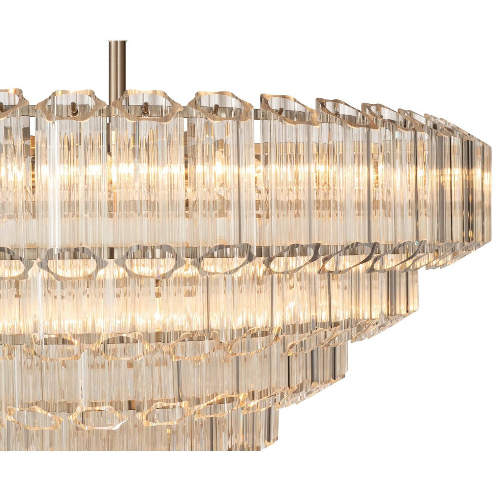 Calista Extra Large 85cm 12 Light 5 Tier Chandelier, Brushed Nickel Chandelier