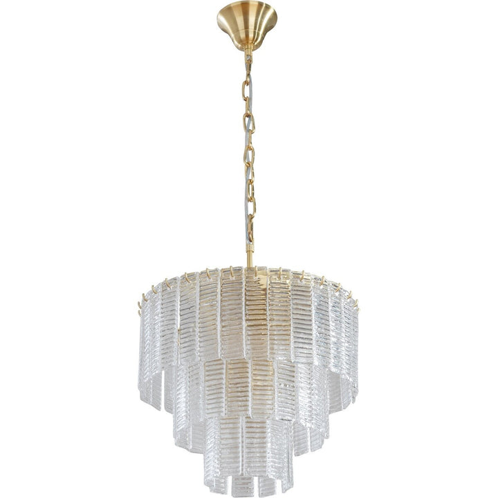 Alara Small 40cm 3 Tier 5 Light Chandelier Satin Brass Chandelier