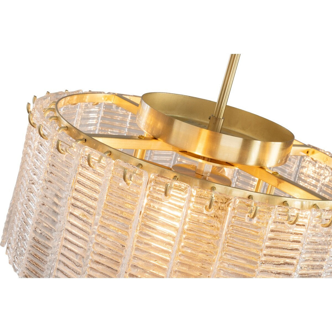 Alara Small 40cm 3 Tier 5 Light Chandelier Satin Brass Chandelier