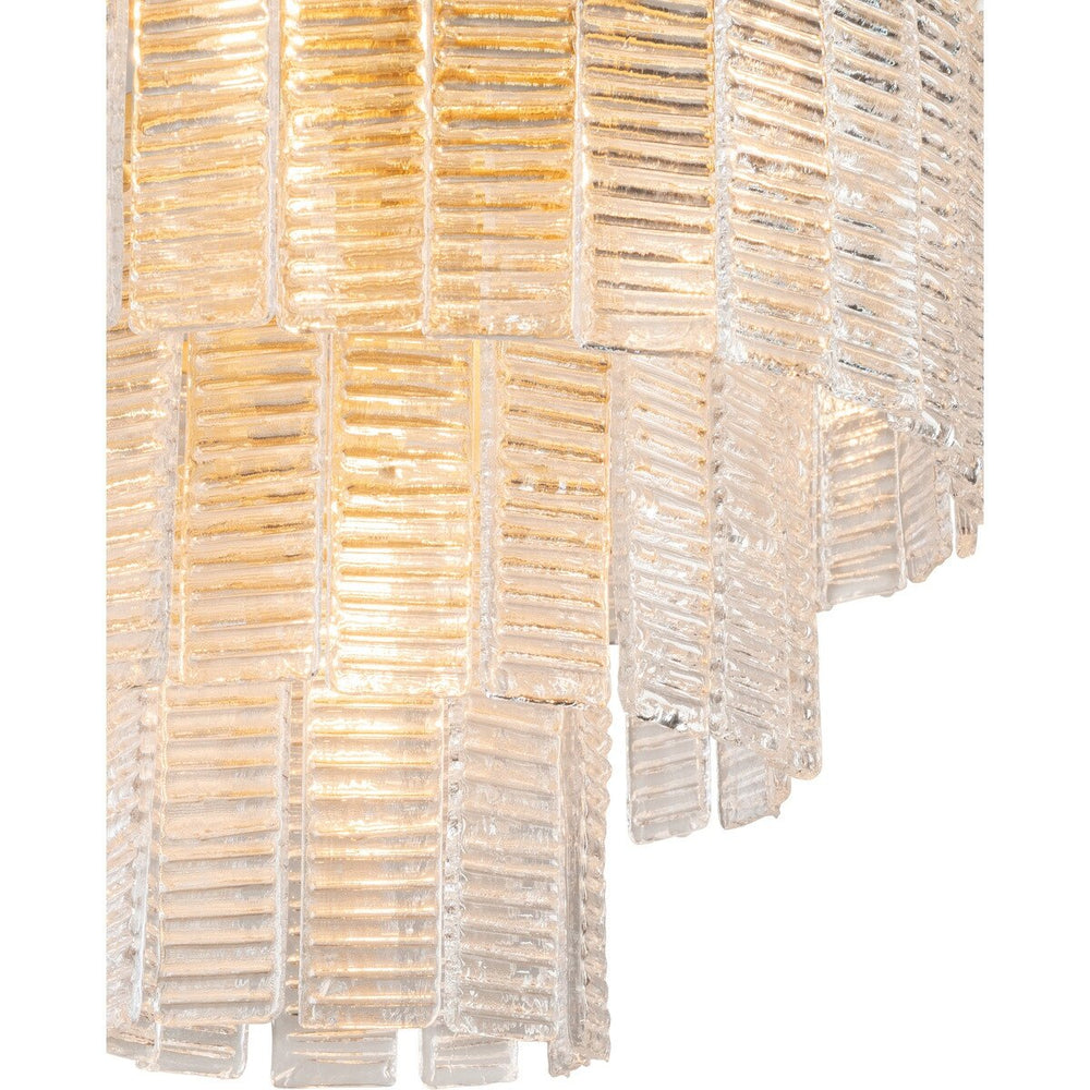Alara Small 40cm 3 Tier 5 Light Chandelier Satin Brass Chandelier