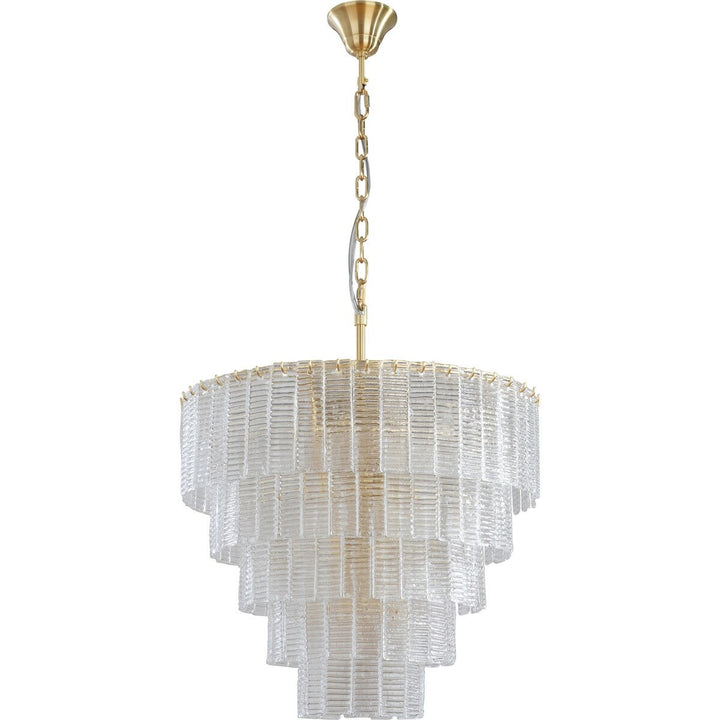 Alara Medium 60cm 9 Light 5 Tier Chandelier Satin Brass Chandelier