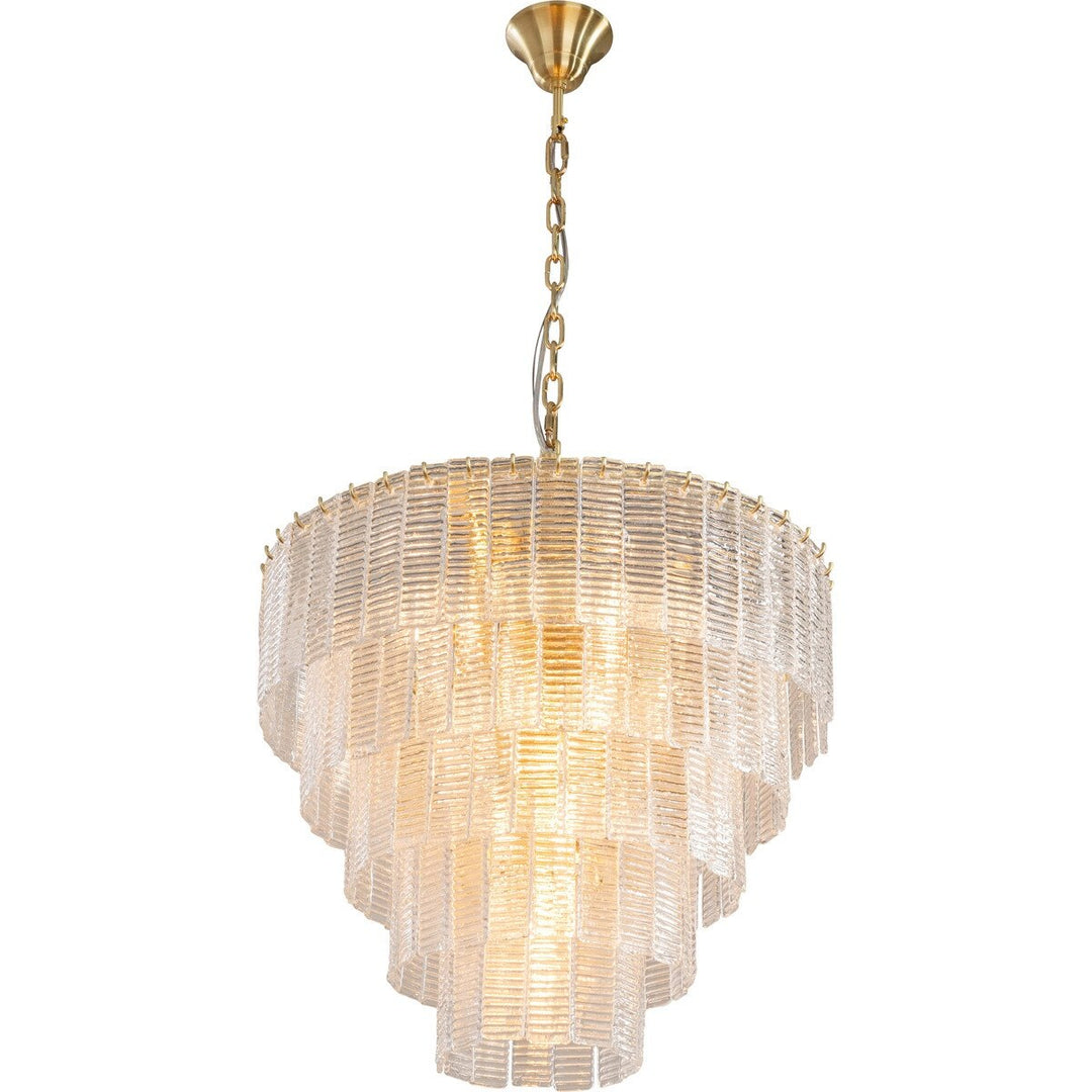 Alara Medium 60cm 9 Light 5 Tier Chandelier Satin Brass Chandelier