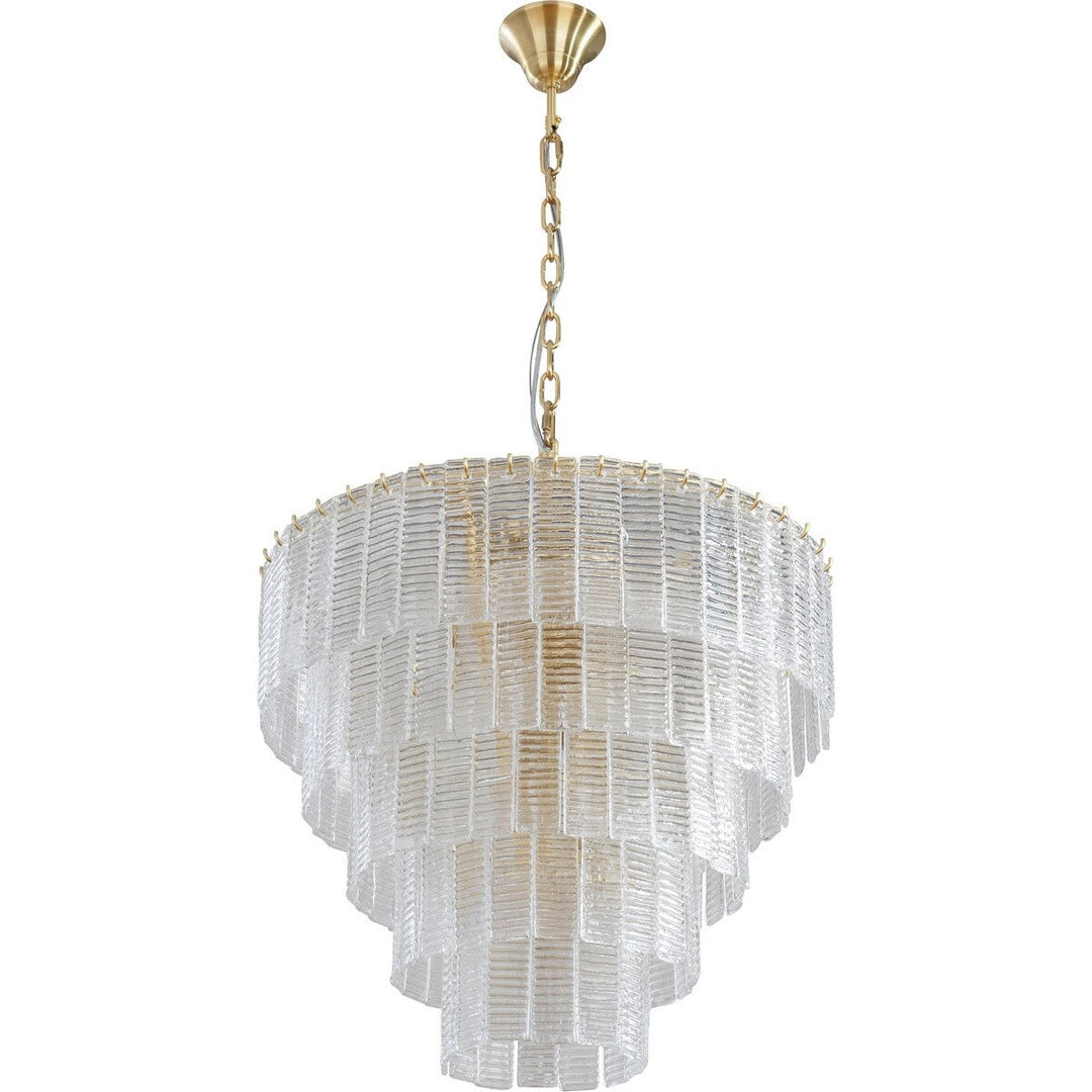 Alara Medium 60cm 9 Light 5 Tier Chandelier Satin Brass Chandelier
