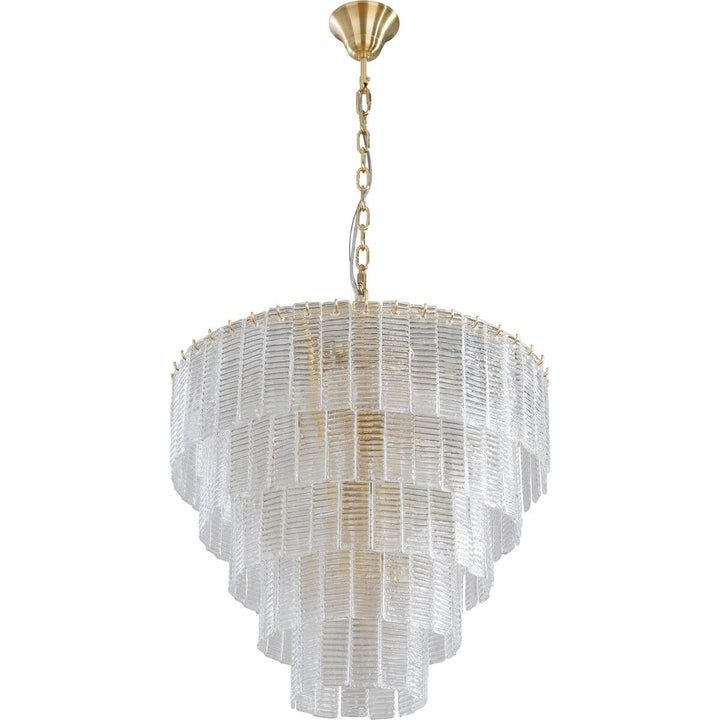 Alara Medium 60cm 9 Light 5 Tier Chandelier Satin Brass Chandelier