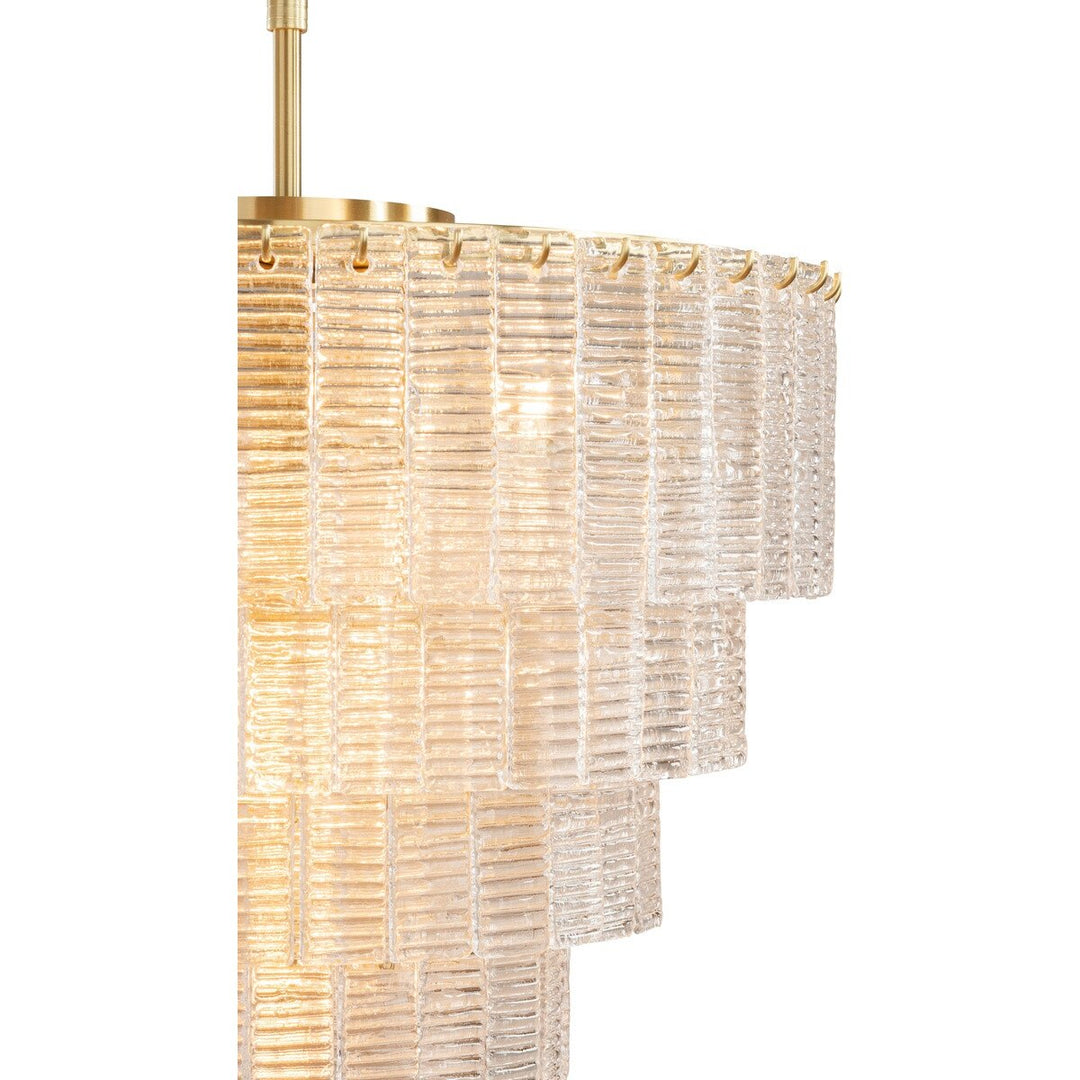 Alara Medium 60cm 9 Light 5 Tier Chandelier Satin Brass Chandelier