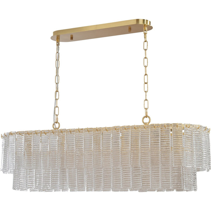Alara 100cm 5 Light Bench Chandelier Satin Brass Chandelier