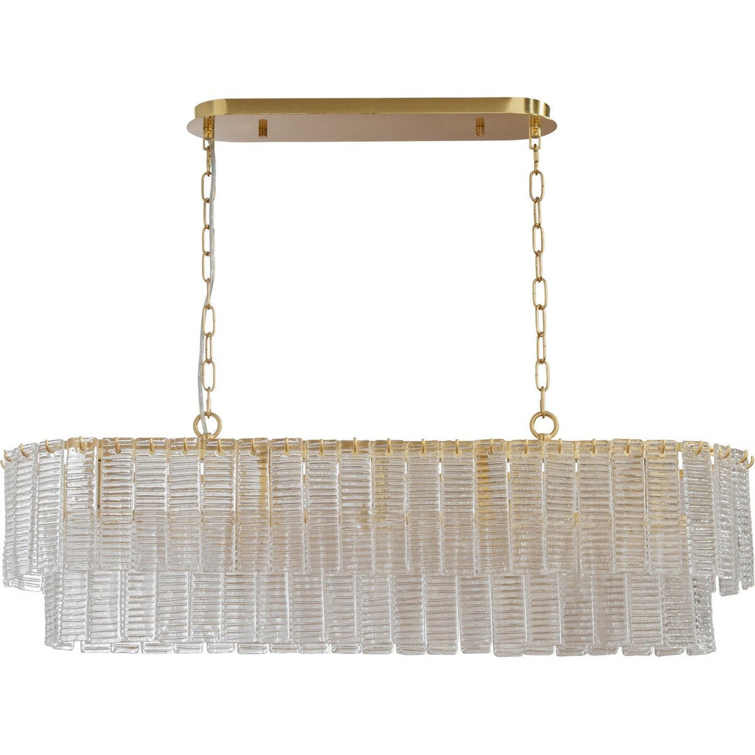 Alara 100cm 5 Light Bench Chandelier Satin Brass Chandelier