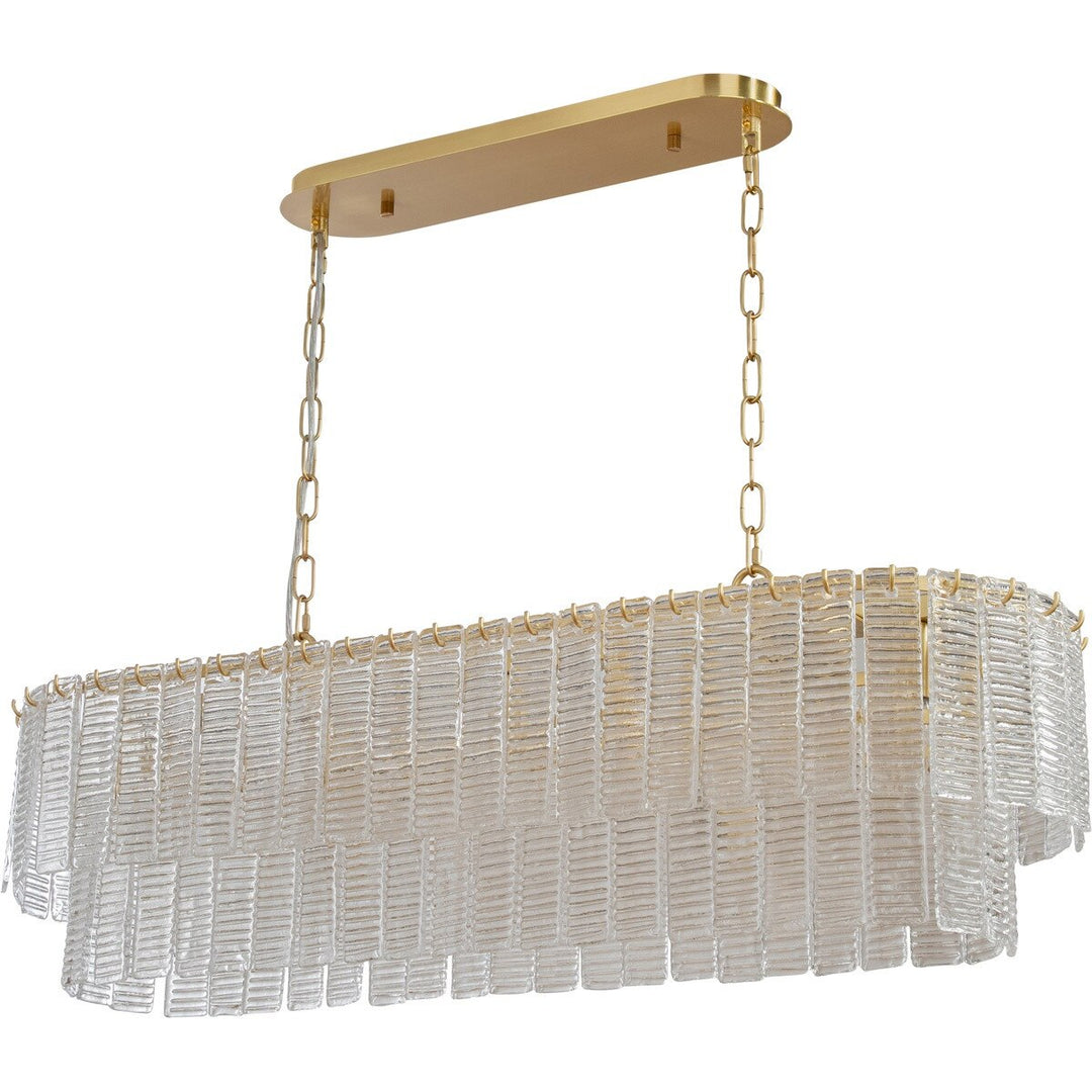 Alara 100cm 5 Light Bench Chandelier Satin Brass Chandelier
