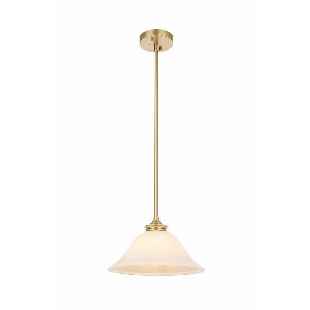 Dallas Single 1 Light Pendant Satin Brass Chandelier