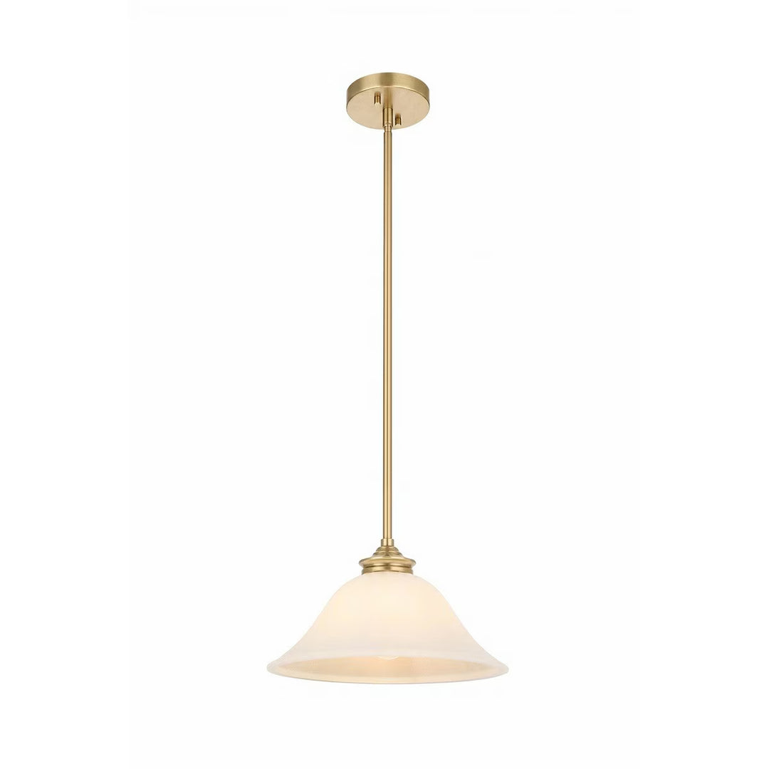 Dallas Single 1 Light Pendant Satin Brass Chandelier