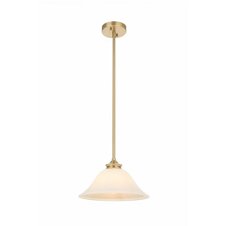 Dallas Single 1 Light Pendant Satin Brass Chandelier