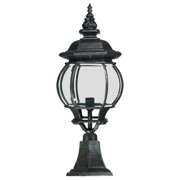 Flinders Medium/Large IP44 Outdoor Pillar Mount Antique Black