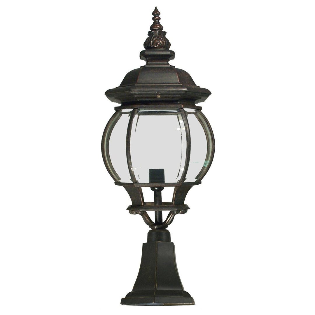 Flinders Medium/Large IP44 Outdoor Pillar Mount Antique Black