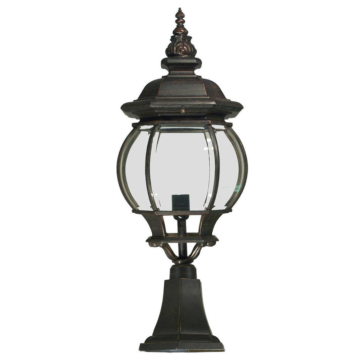 Flinders Medium/Large IP44 Outdoor Pillar Mount Antique Black
